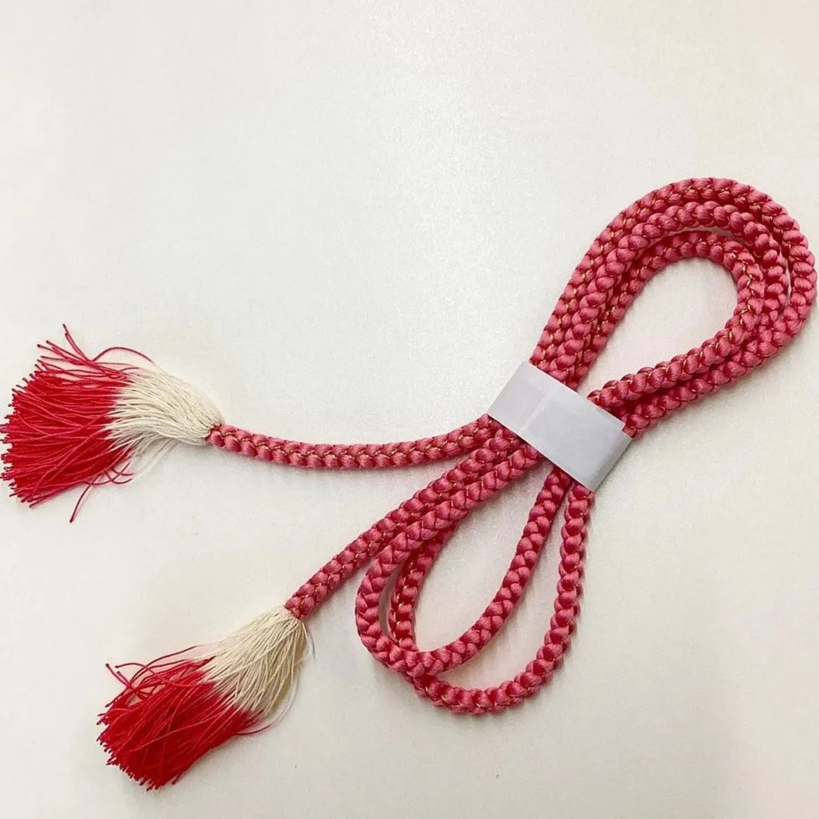 5913# Japanese Kimono Accessory Obiage and Obijime 2-piece Set Silk Shibori