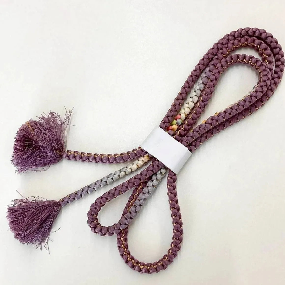 5903# Japanese Kimono Accessory Obiage and Obijime 2-piece Set Silk Shibori