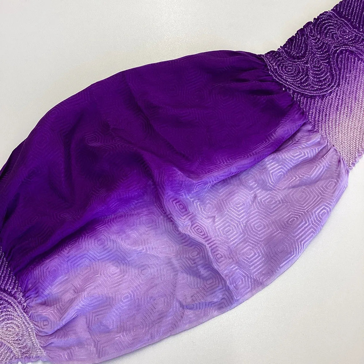 5922# Japanese Kimono Accessory Obiage and Obijime 2-piece Set Silk Shibori