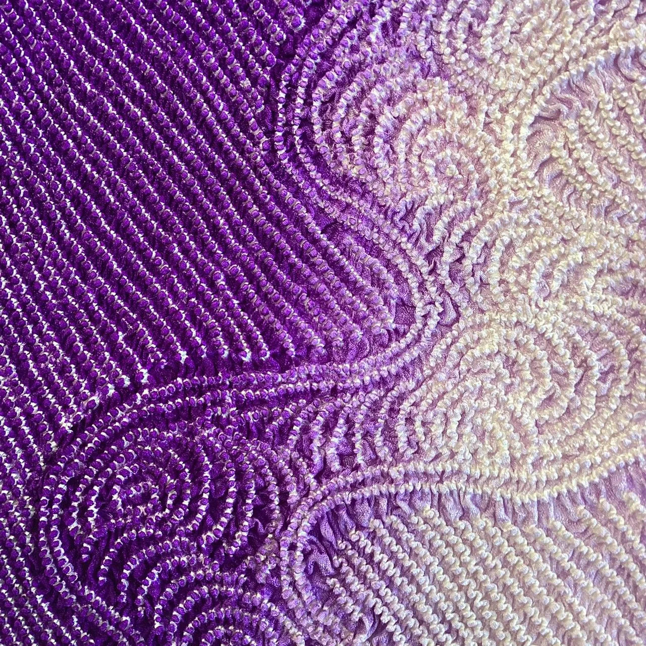 5922# Japanese Kimono Accessory Obiage and Obijime 2-piece Set Silk Shibori