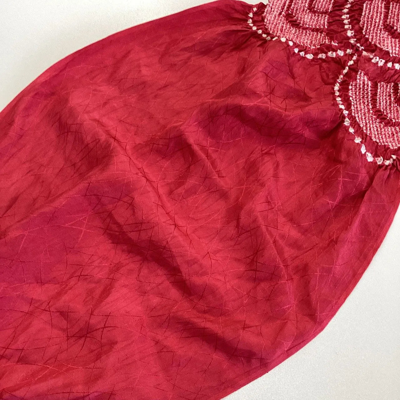 5923# Japanese Kimono Accessory Obiage and Obijime 2-piece Set Silk Shibori