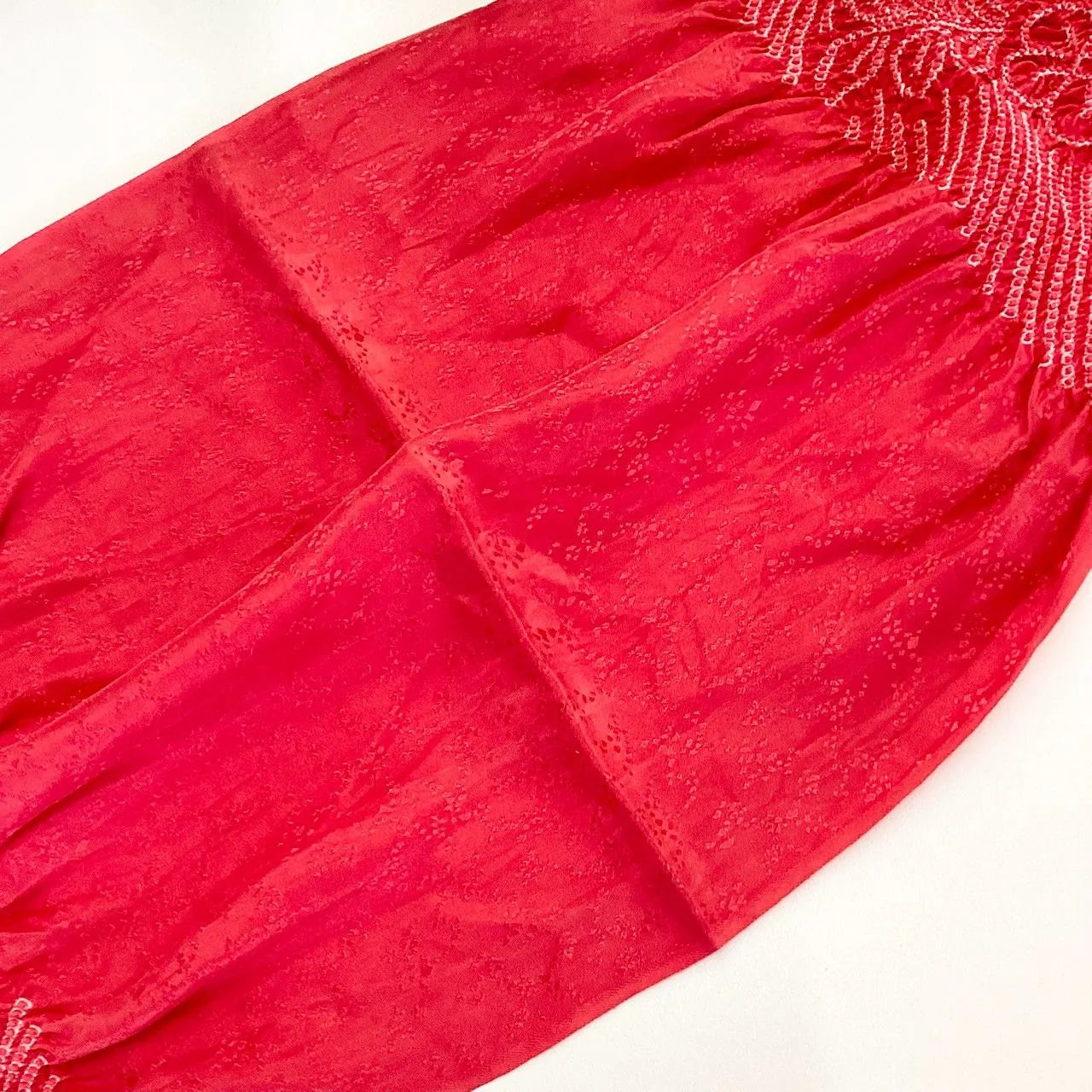 5930# Japanese Kimono Accessory Obiage and Obijime 2-piece Set Silk Shibori