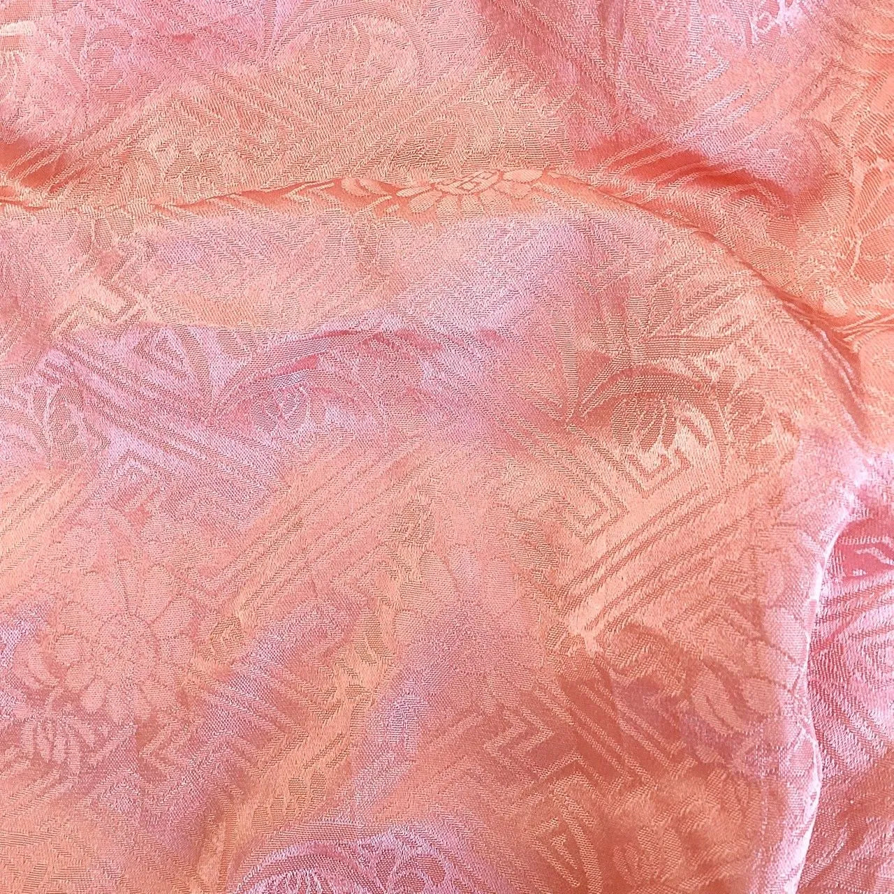 5933# Japanese Kimono Accessory Obiage and Obijime 2-piece Set Silk Shibori