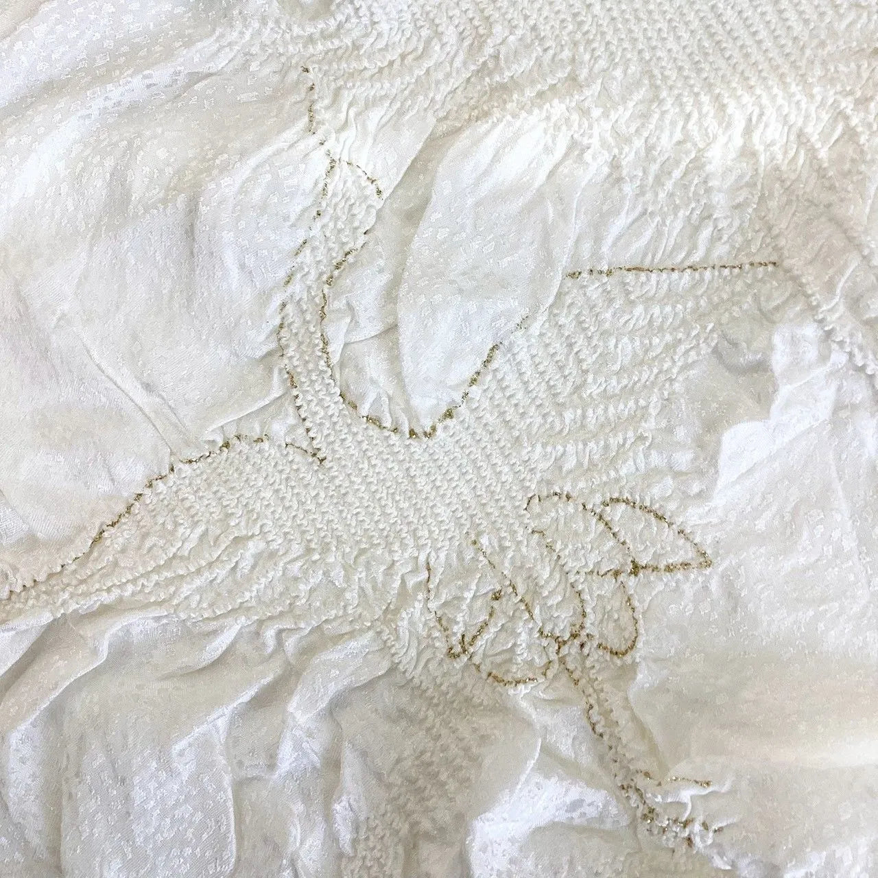 5934# Japanese Kimono Accessory Obiage and Obijime 2-piece Set Silk Shibori