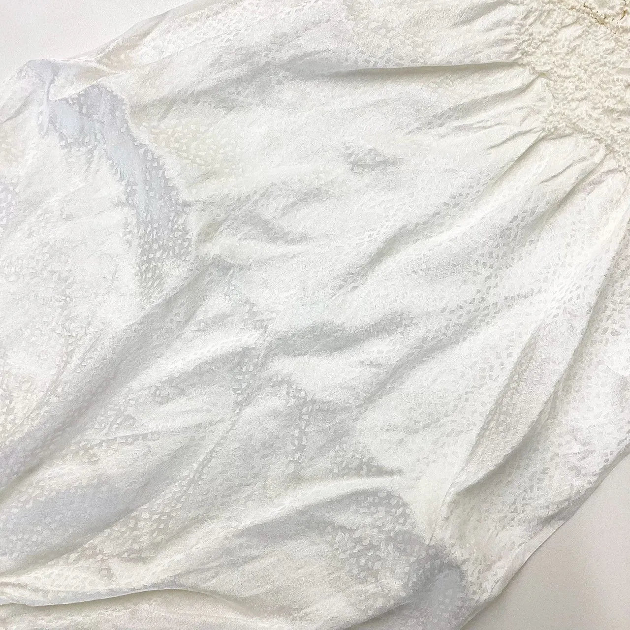 5935# Japanese Kimono Accessory Obiage and Obijime 2-piece Set Silk Shibori