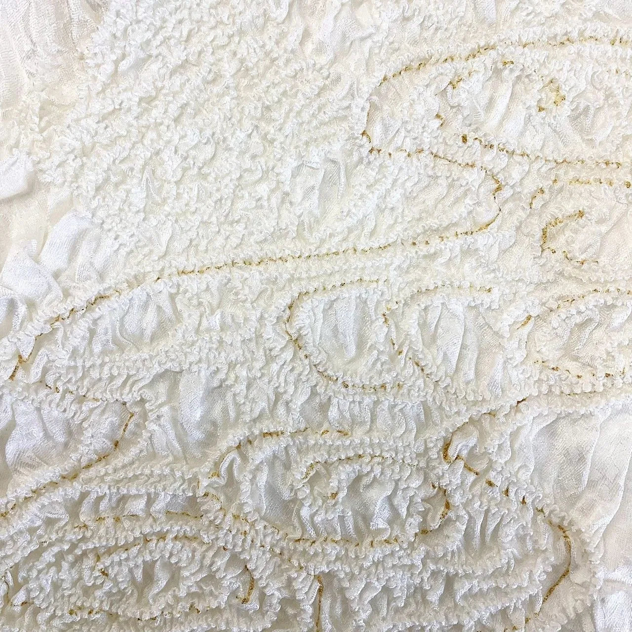 5935# Japanese Kimono Accessory Obiage and Obijime 2-piece Set Silk Shibori