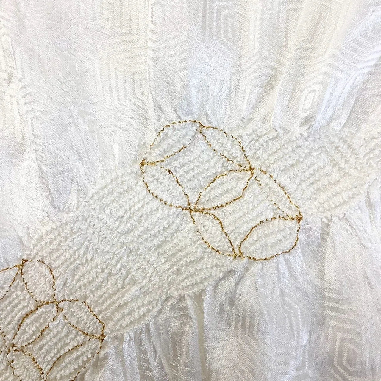 5936# Japanese Kimono Accessory Obiage and Obijime 2-piece Set Silk Shibori