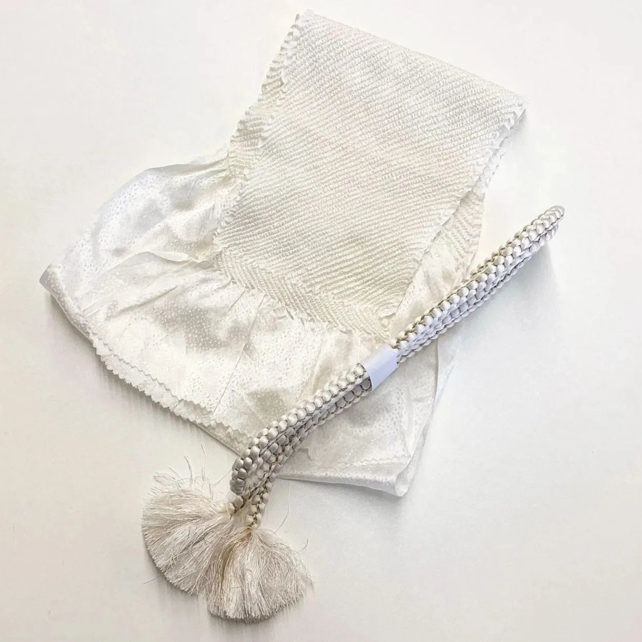 5919# Japanese Kimono Accessory Obiage and Obijime 2-piece Set Silk Shibori