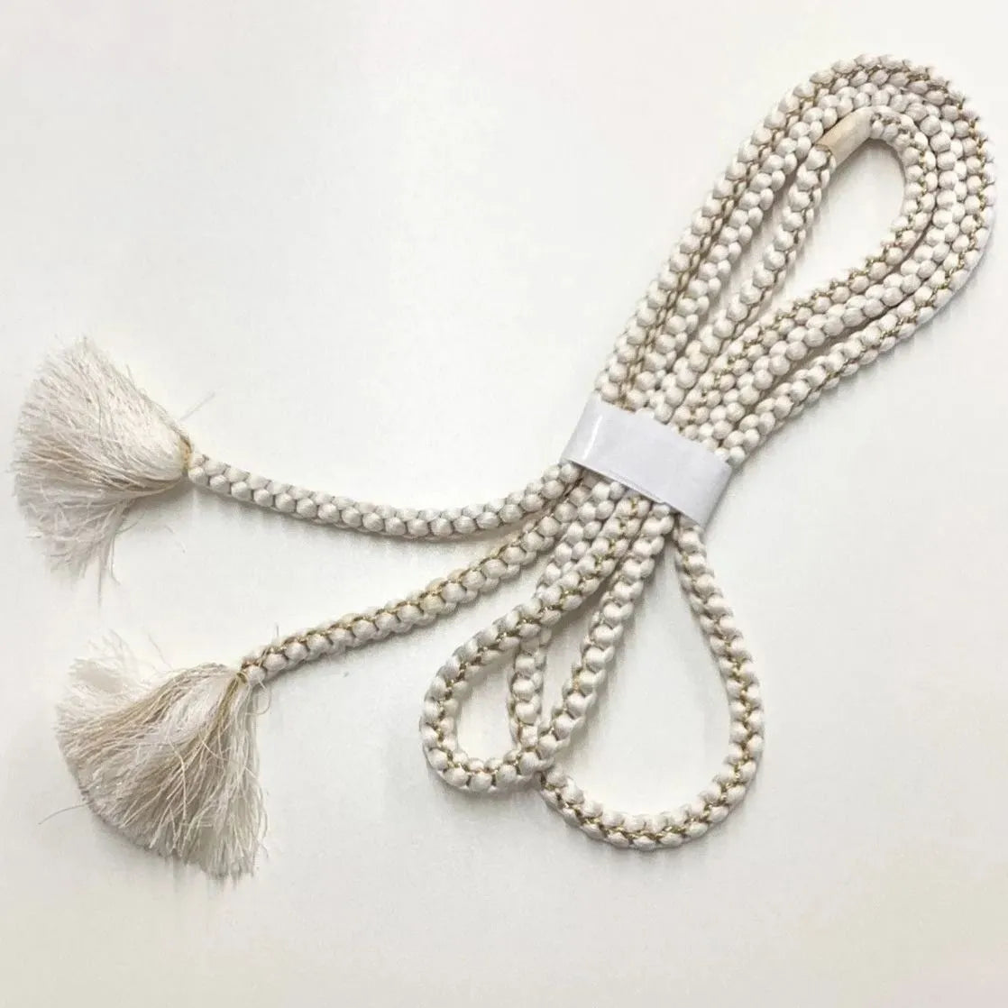 5919# Japanese Kimono Accessory Obiage and Obijime 2-piece Set Silk Shibori