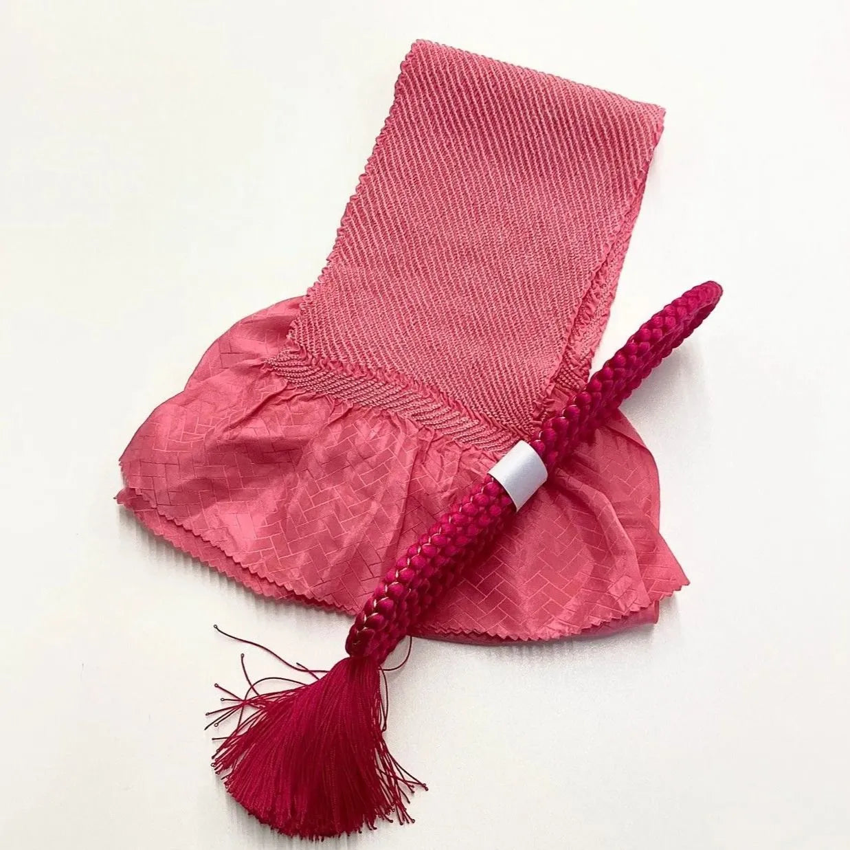 5920# Japanese Kimono Accessory Obiage and Obijime 2-piece Set Silk Shibori