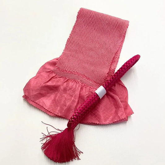5920# Japanese Kimono Accessory Obiage and Obijime 2-piece Set Silk Shibori