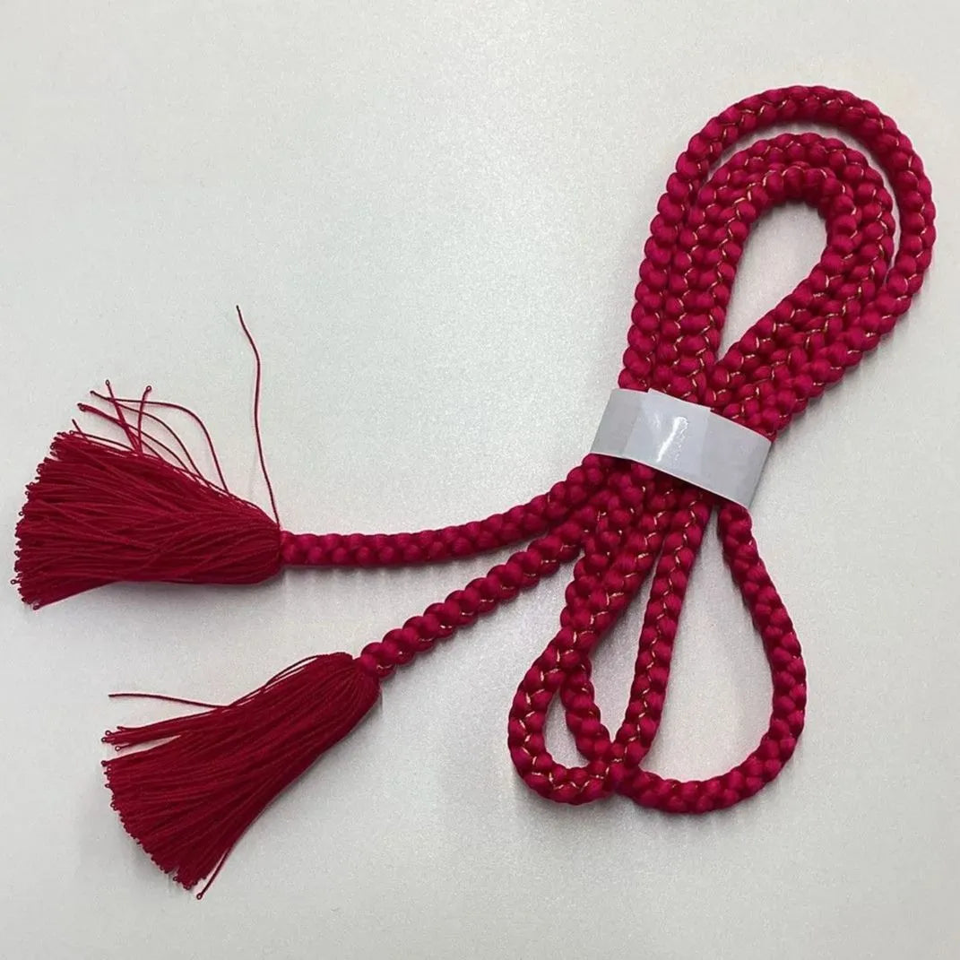 5920# Japanese Kimono Accessory Obiage and Obijime 2-piece Set Silk Shibori