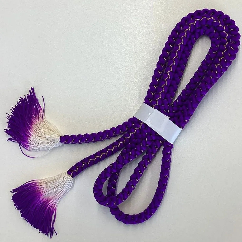 5922# Japanese Kimono Accessory Obiage and Obijime 2-piece Set Silk Shibori