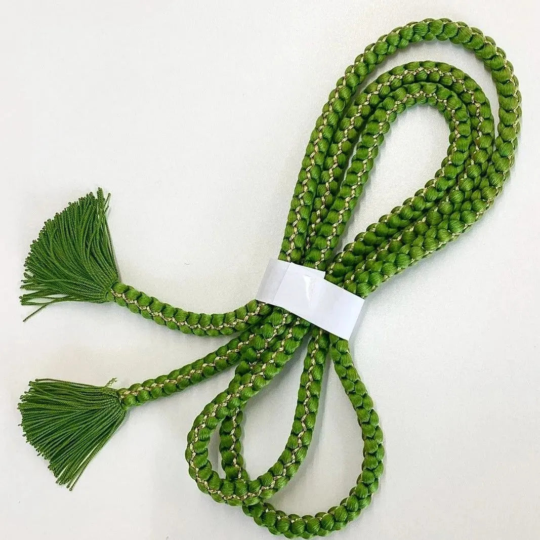 5926# Japanese Kimono Accessory Obiage and Obijime 2-piece Set Silk Shibori