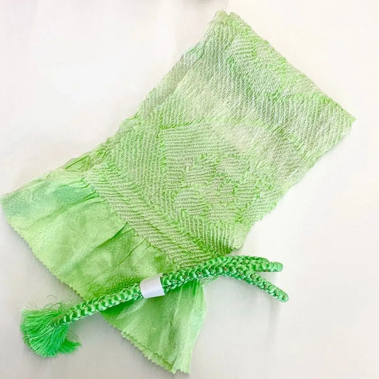 5927# Japanese Kimono Accessory Obiage and Obijime 2-piece Set Silk Shibori