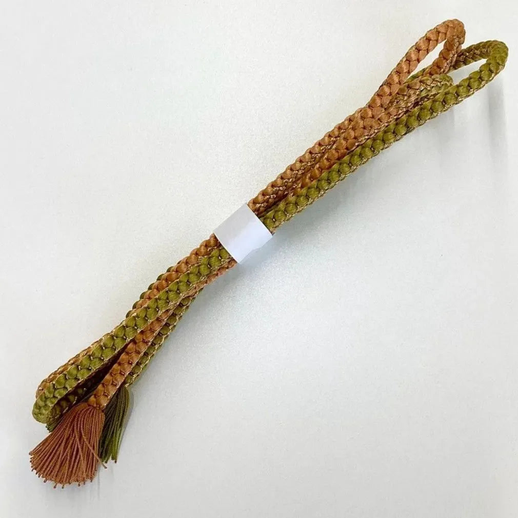 5928# Japanese Kimono Accessory Obiage and Obijime 2-piece Set Silk Shibori