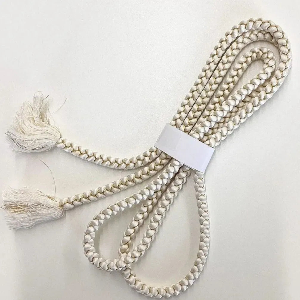 5929# Japanese Kimono Accessory Obiage and Obijime 2-piece Set Silk Shibori