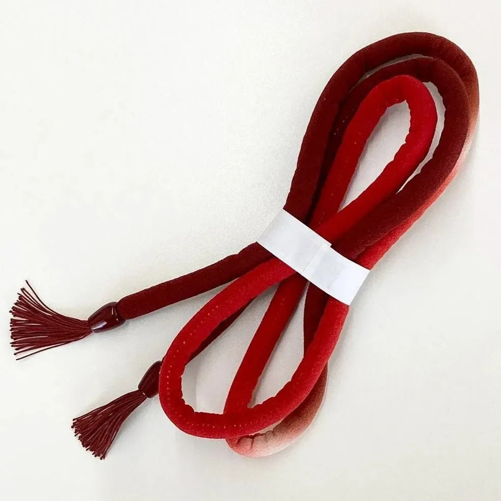 5930# Japanese Kimono Accessory Obiage and Obijime 2-piece Set Silk Shibori