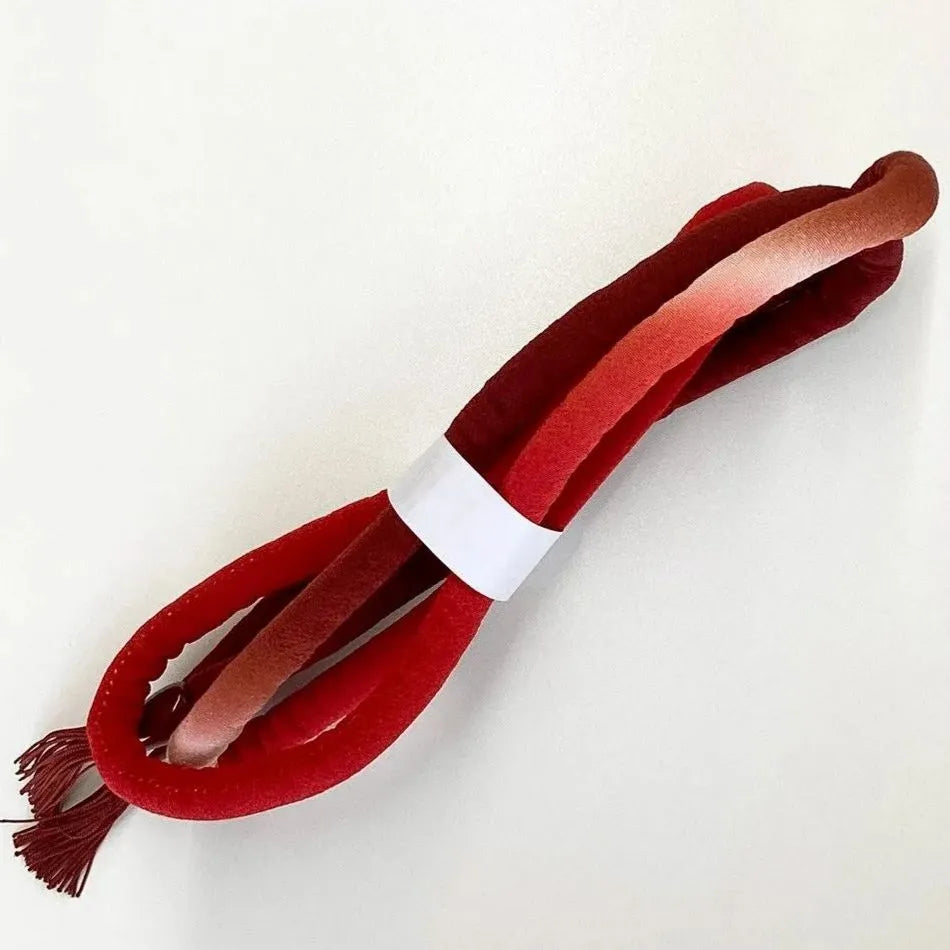 5930# Japanese Kimono Accessory Obiage and Obijime 2-piece Set Silk Shibori