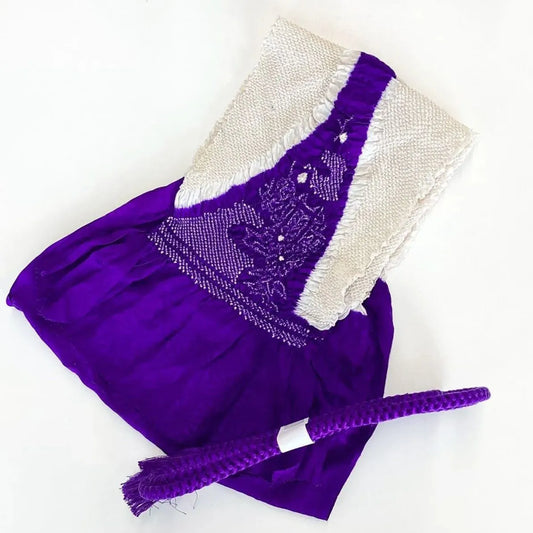 5932# Japanese Kimono Accessory Obiage and Obijime 2-piece Set Silk Shibori