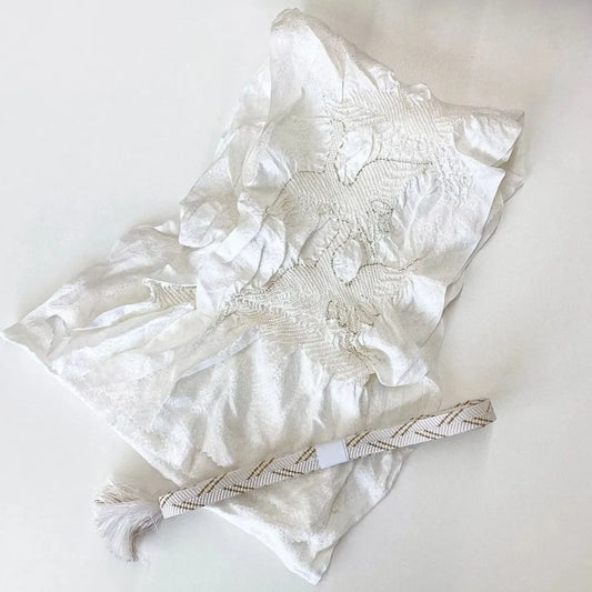 5934# Japanese Kimono Accessory Obiage and Obijime 2-piece Set Silk Shibori