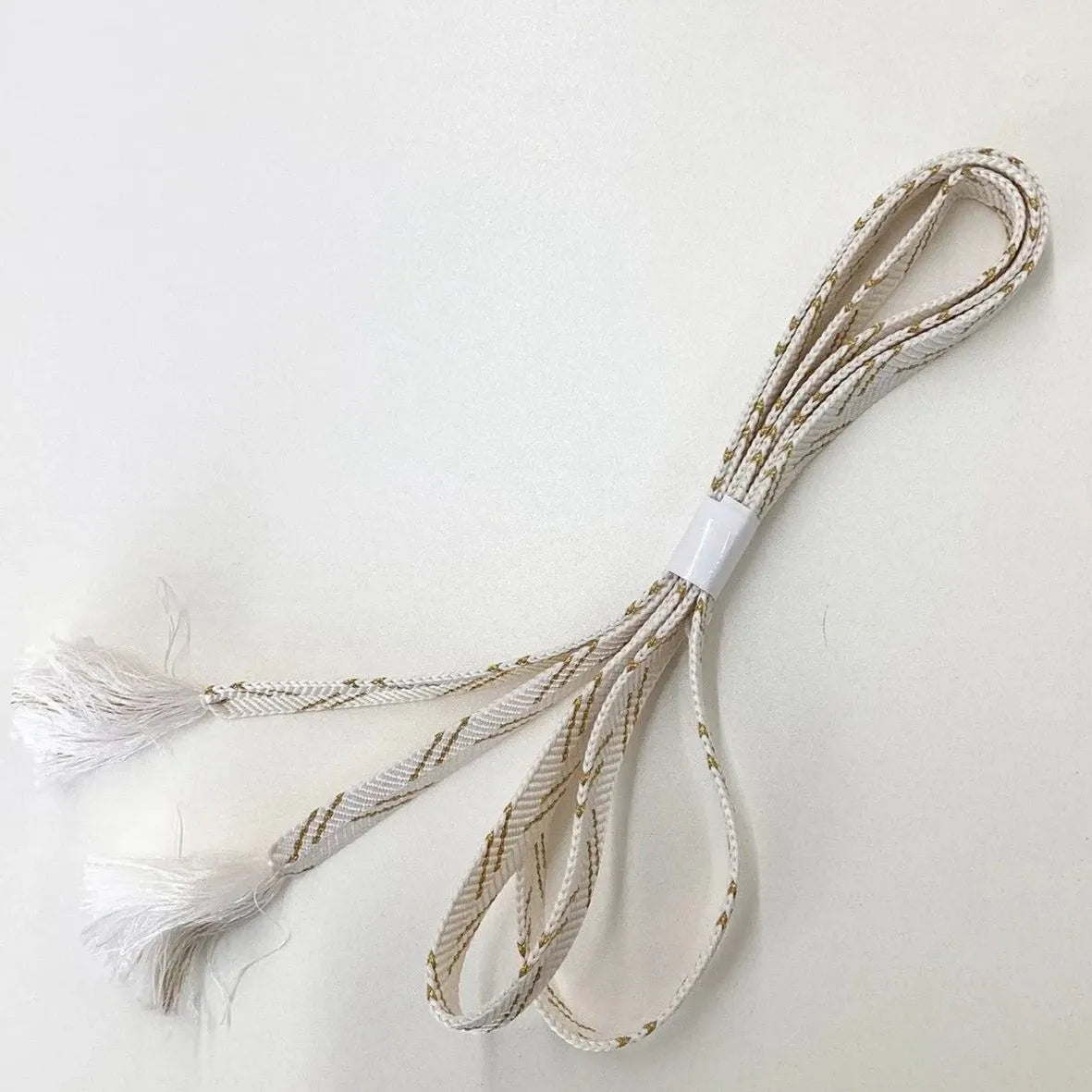 5934# Japanese Kimono Accessory Obiage and Obijime 2-piece Set Silk Shibori