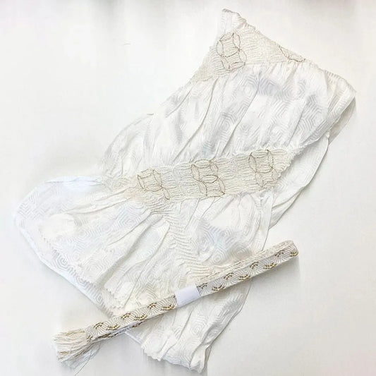 5936# Japanese Kimono Accessory Obiage and Obijime 2-piece Set Silk Shibori