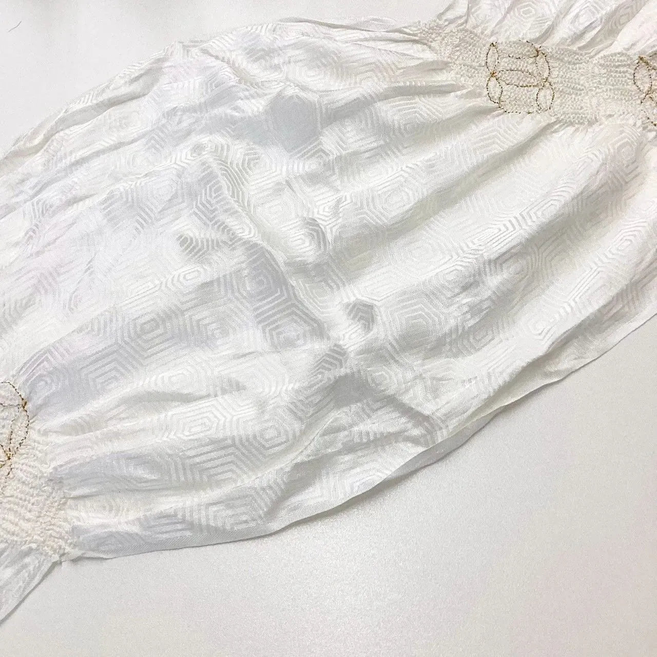 5936# Japanese Kimono Accessory Obiage and Obijime 2-piece Set Silk Shibori