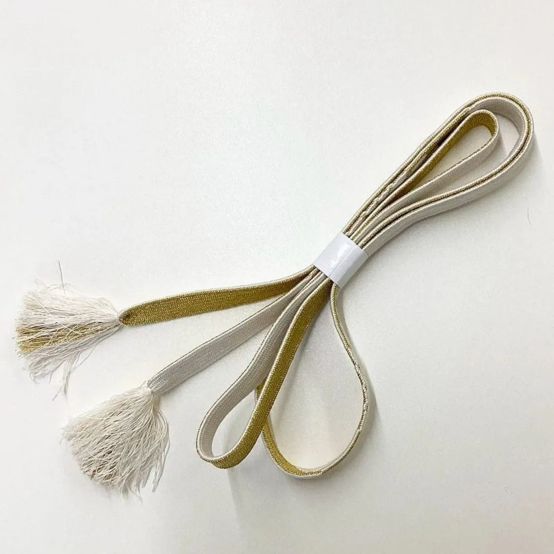 5937# Japanese Kimono Accessory Obiage and Obijime 2-piece Set Silk Shibori