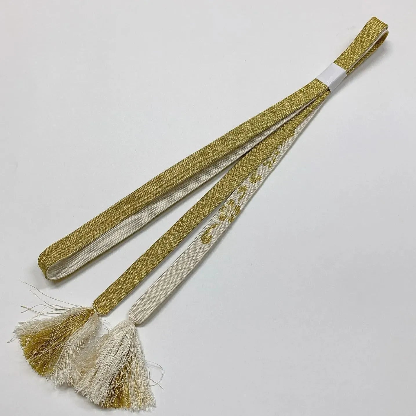 5939# Japanese Kimono Accessory Obiage and Obijime 2-piece Set Silk Shibori