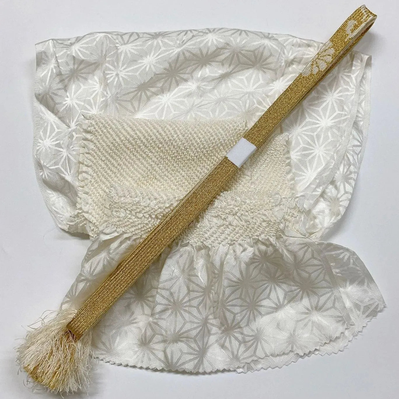 5940# Japanese Kimono Accessory Obiage and Obijime 2-piece Set Silk Shibori