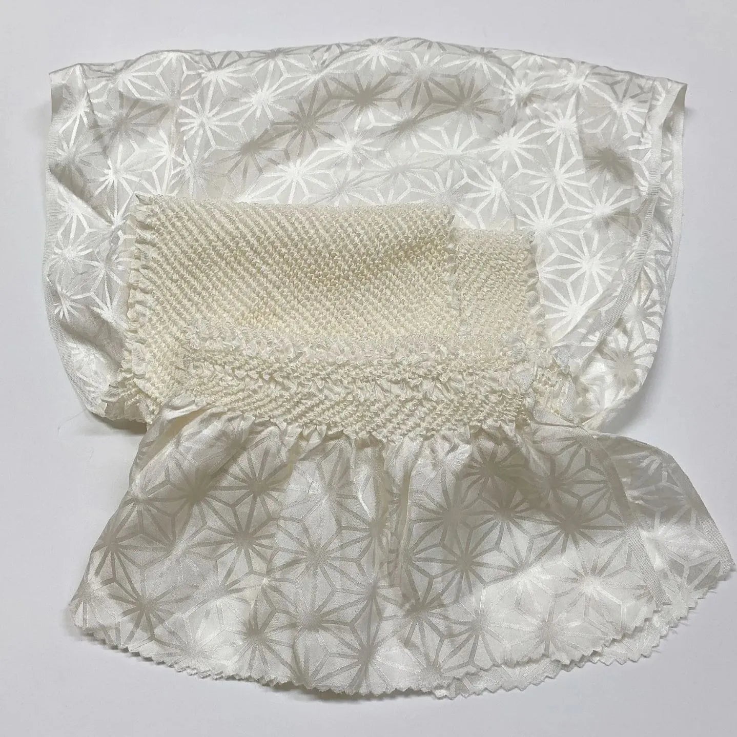 5940# Japanese Kimono Accessory Obiage and Obijime 2-piece Set Silk Shibori