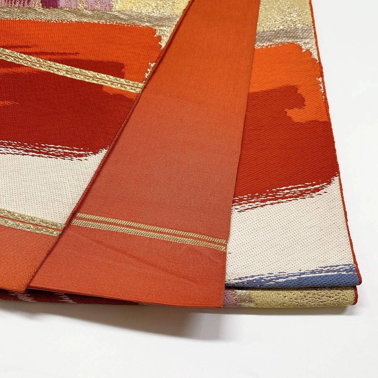5982# Japanese Vintage Fukuro Obi Belt Kimono Fabric Silk Traditional Untailored