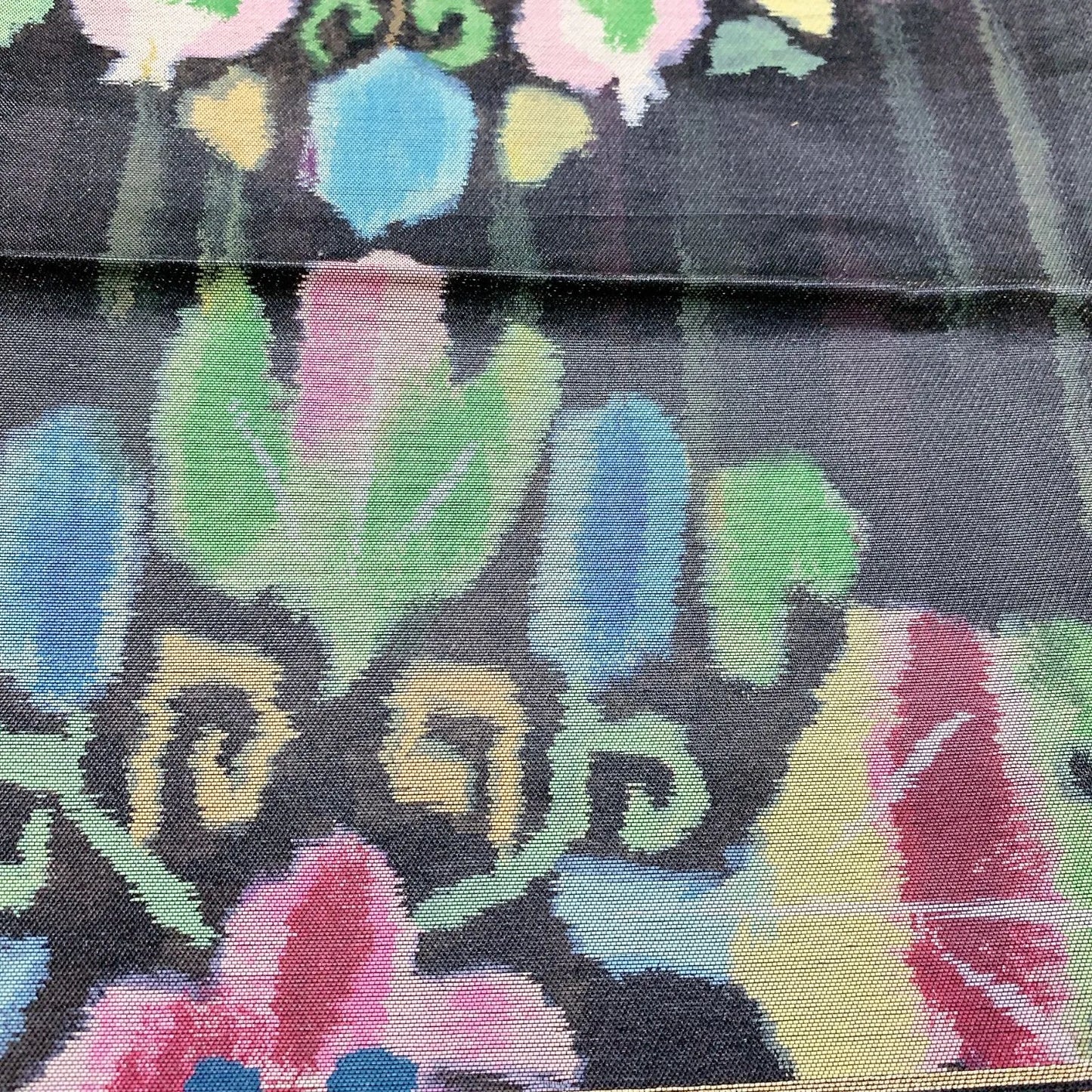 5988# Japanese Vintage Fukuro Obi Belt Kimono Fabric Silk Traditional