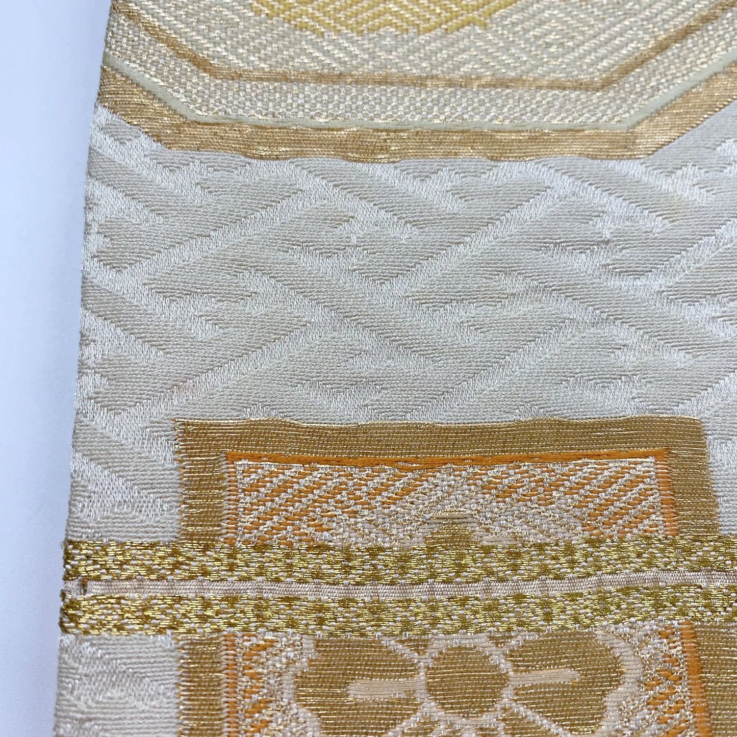 5999# Japanese Vintage Fukuro Obi Belt Kimono Fabric Silk Traditional