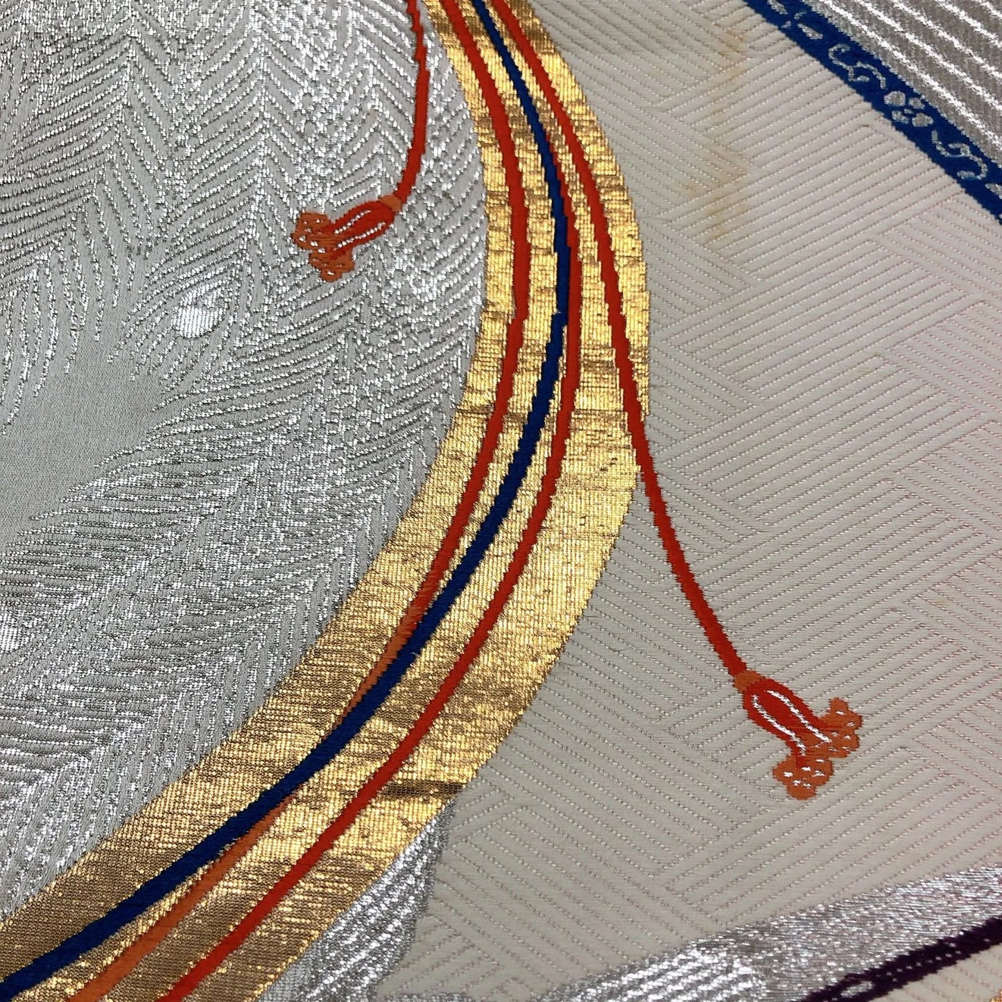 6021# Japanese Vintage Fukuro Obi Belt Kimono Fabric Silk Traditional