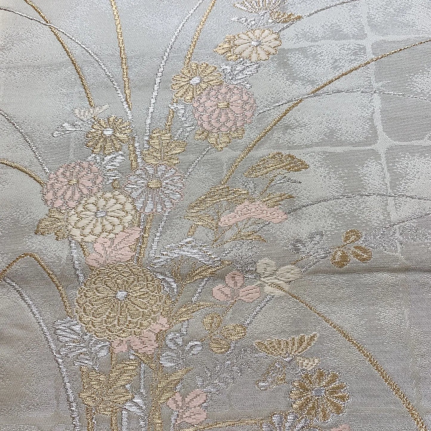 6026# Japanese Vintage Fukuro Obi Belt Kimono Fabric Silk Traditional