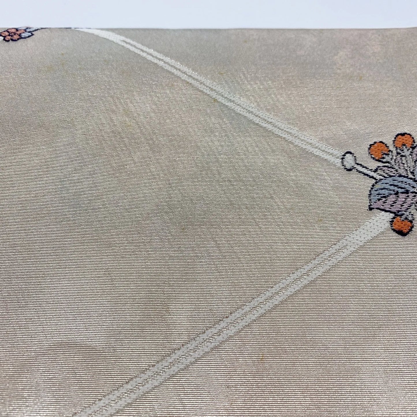 6033# Japanese Vintage Fukuro Obi Belt Kimono Fabric Silk Traditional