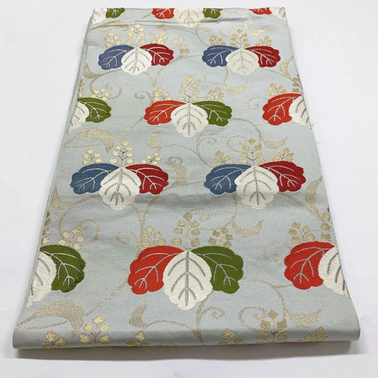 6073# Japanese Vintage Fukuro Obi Belt Kimono Fabric Silk Traditional