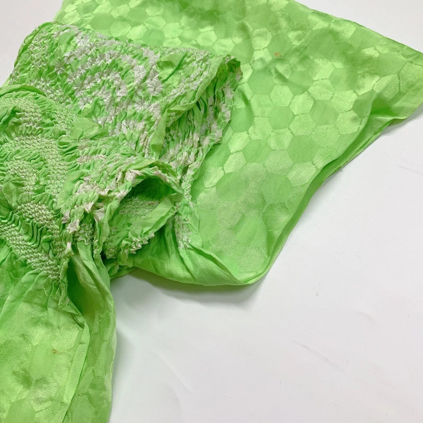 6402# Japanese Kimono Accessory Obiage and Obijime 2-piece Set Silk Shibori