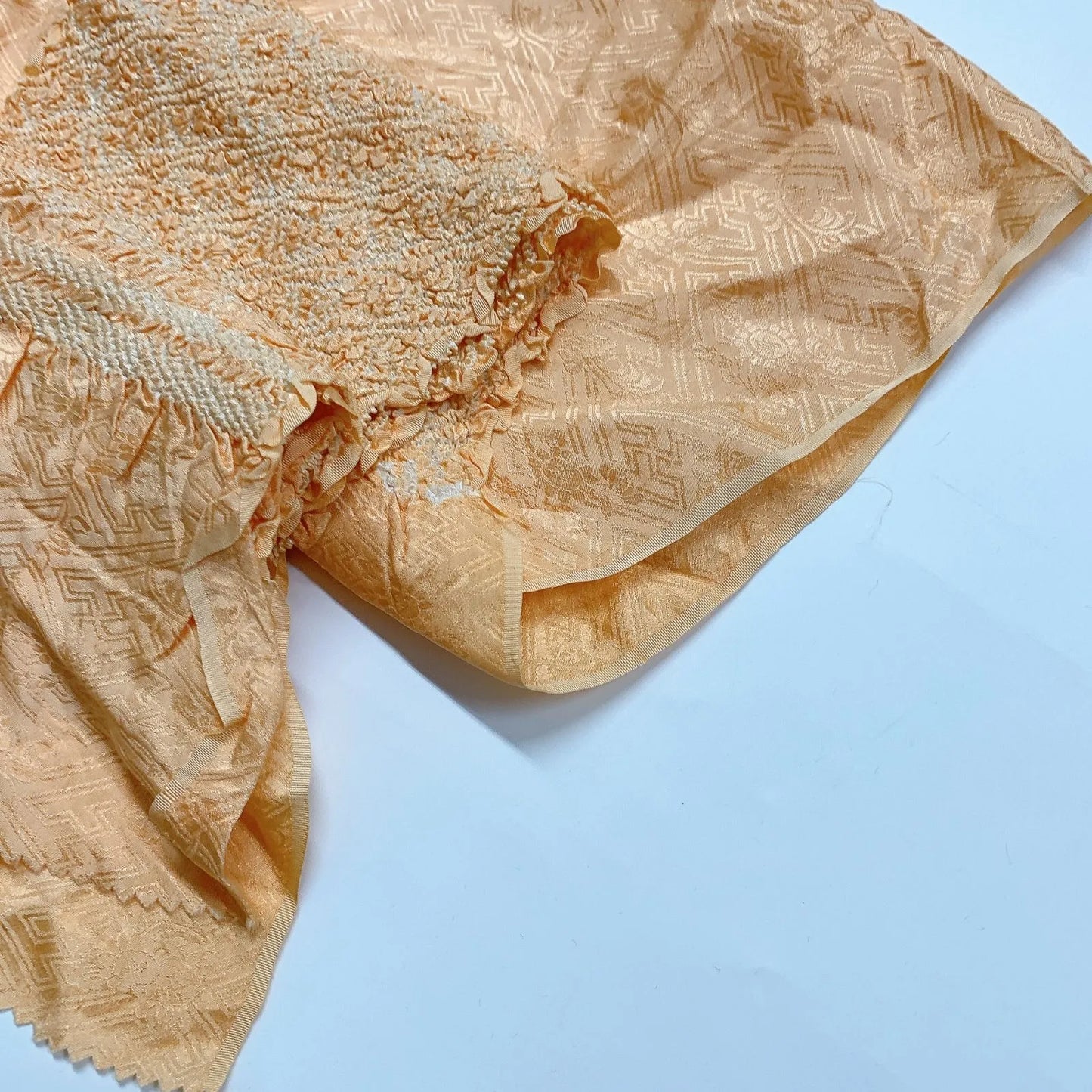 6427# Japanese Kimono Accessory Obiage and Obijime 2-piece Set Silk Shibori