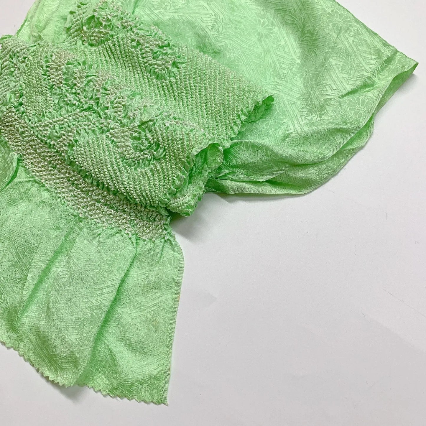 6429# Japanese Kimono Accessory Obiage and Obijime 2-piece Set Silk Shibori