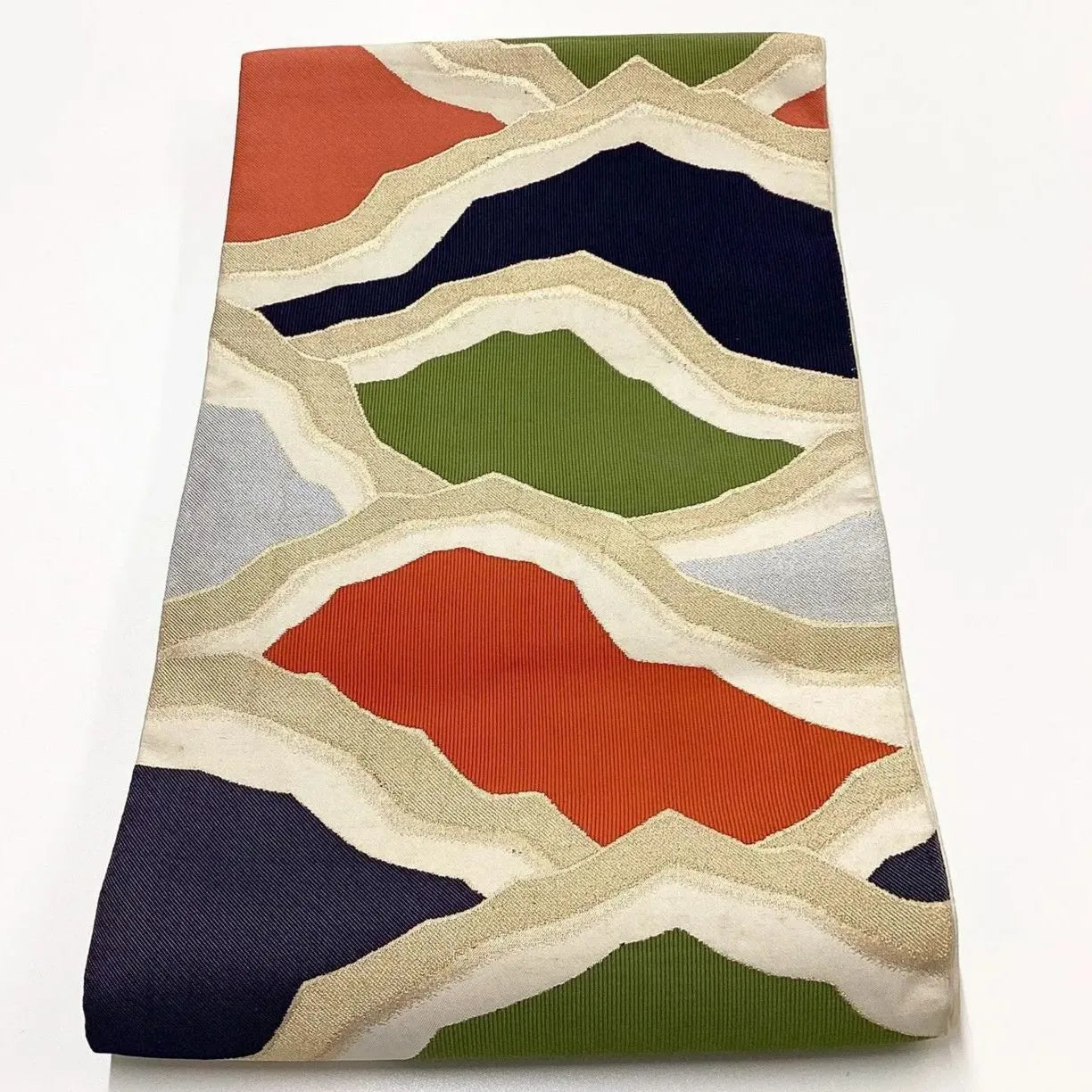 6219# Japanese Vintage Fukuro Obi Belt Kimono Fabric Silk Traditional