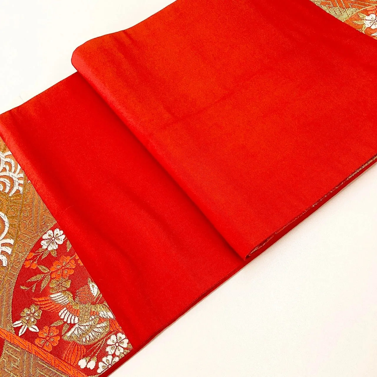 6258# Japanese Vintage Fukuro Obi Belt Kimono Fabric Silk Traditional