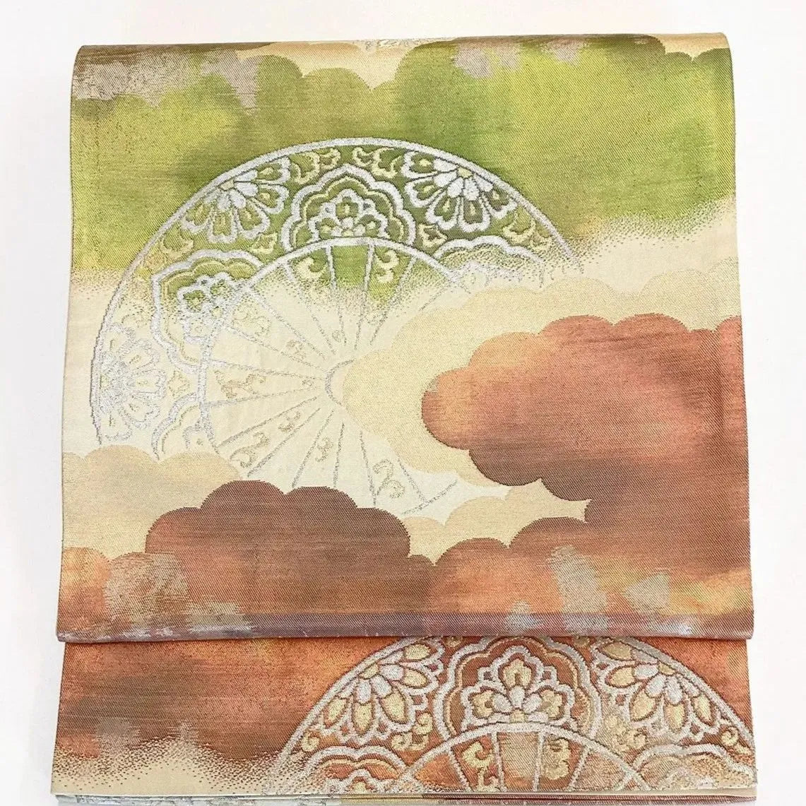 6248# Japanese Vintage Fukuro Obi Belt Kimono Fabric Silk Traditional