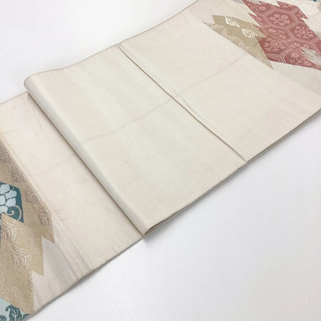 6276# Japanese Vintage Fukuro Obi Belt Kimono Fabric Silk Traditional