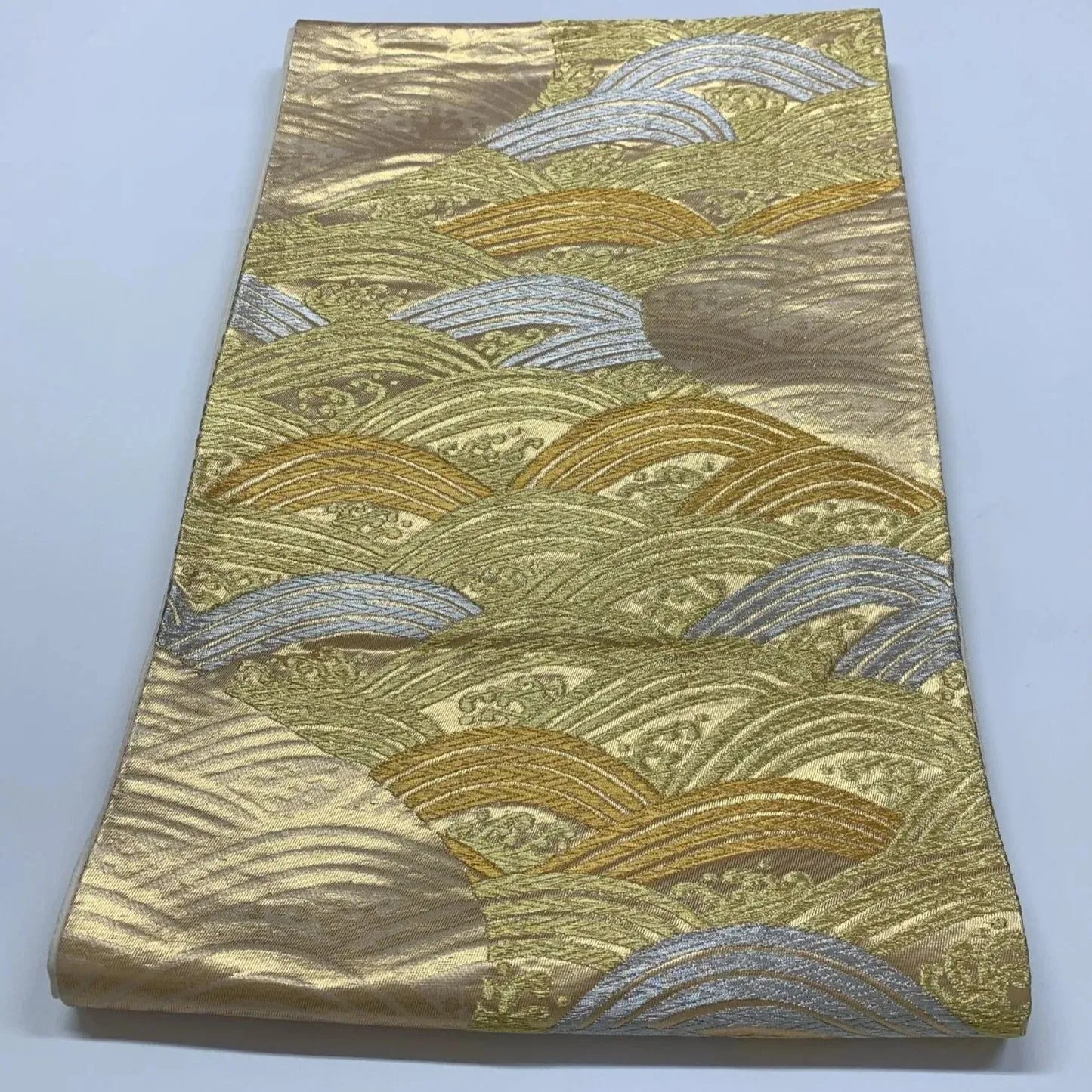 6308# Japanese Vintage Fukuro Obi Belt Kimono Fabric Silk Traditional