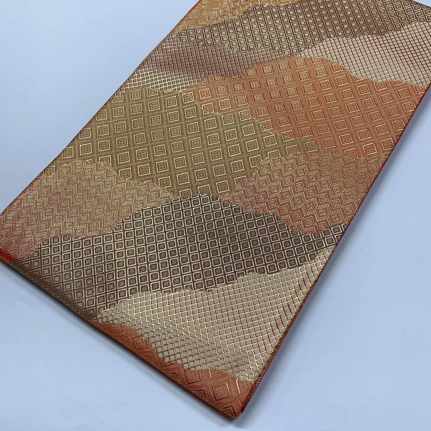 6322# Japanese Vintage Fukuro Obi Belt Kimono Fabric Silk Traditional
