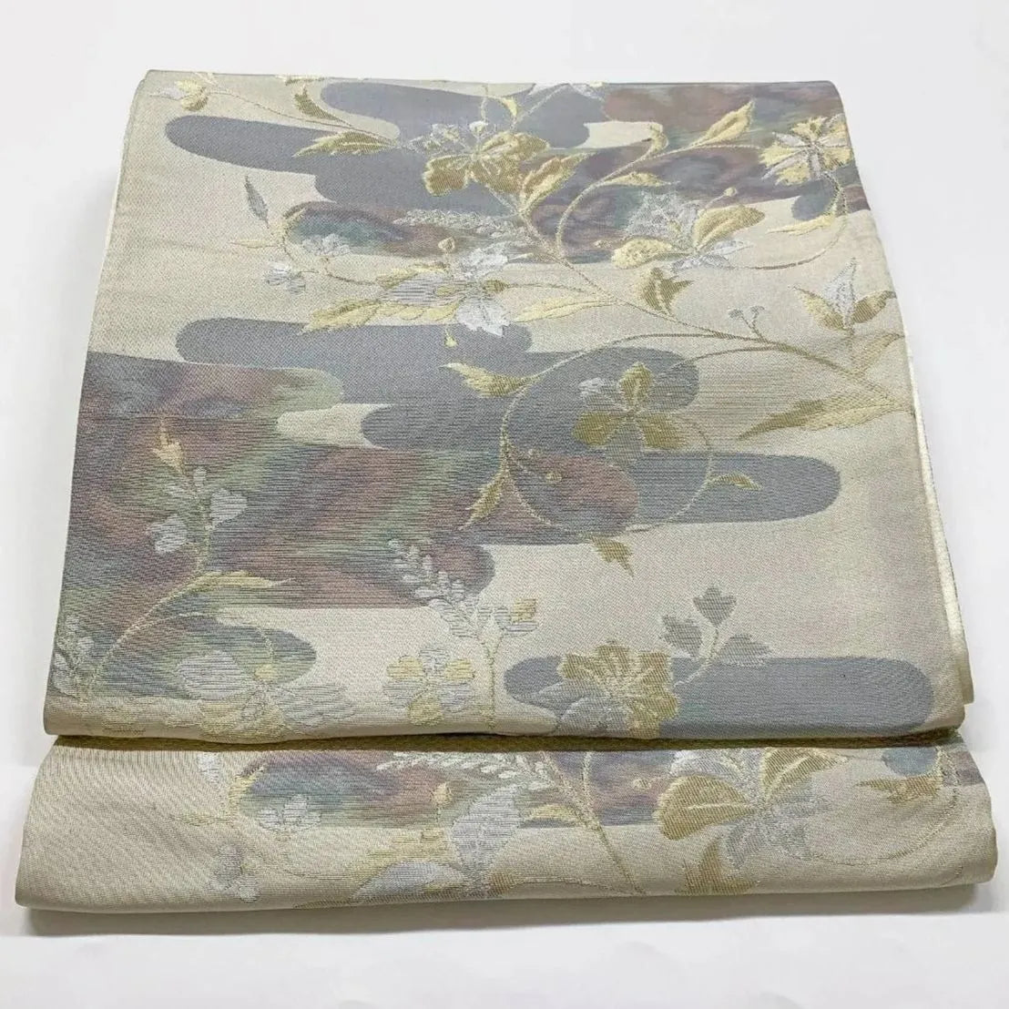 6369# Japanese Vintage Fukuro Obi Belt Kimono Fabric Silk Traditional