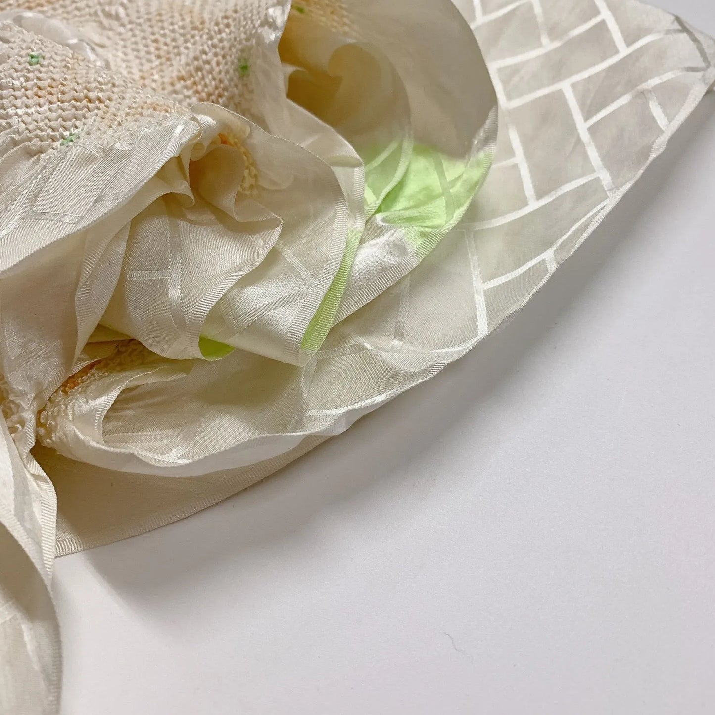 6499# Japanese Kimono Accessory Obiage and Obijime 2-piece Set Silk Shibori